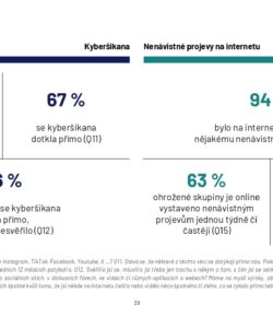Unikátní průzkum přináší závažná zjištění: 67 % adolescentů bylo oběťmi kyberšikany a 73 % mladých lidí z menšin zase nenávistných projevů online